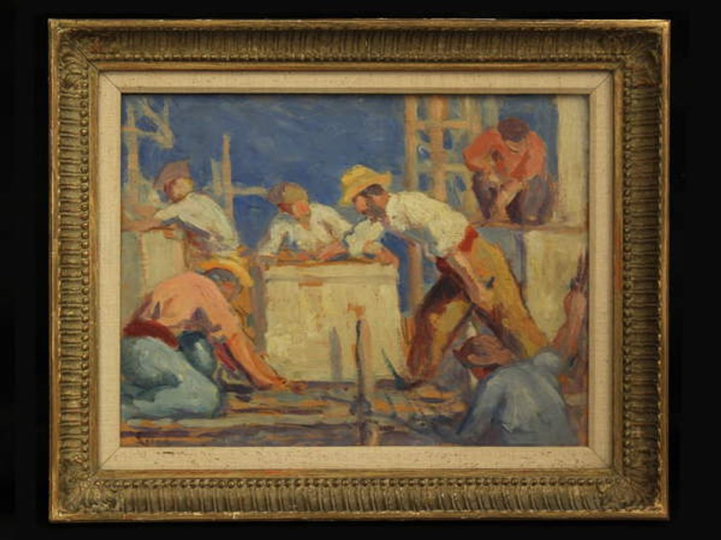 Detail of Workmen, 1910 by Maximilien Luce