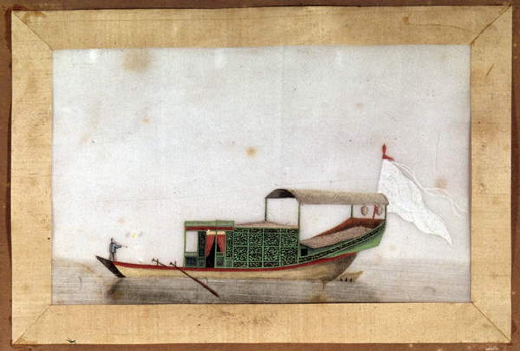Detail of Chinese junk of the Great Zheng He or Hajji Mahmud Chinese eunuch and marine explorer by Anonymous