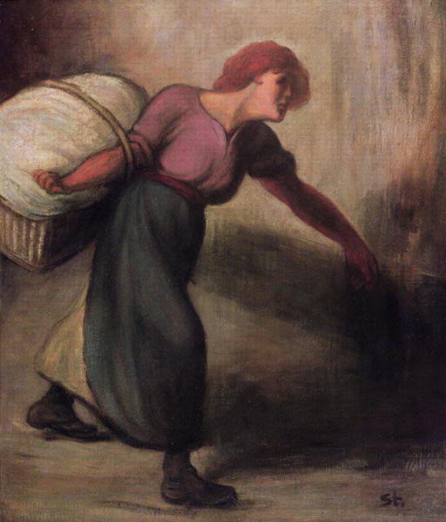 Detail of The Laundress, 1894 by Theophile Alexandre Steinlen