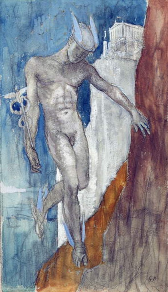 Detail of Hermes Descending by Glyn Warren Philpot