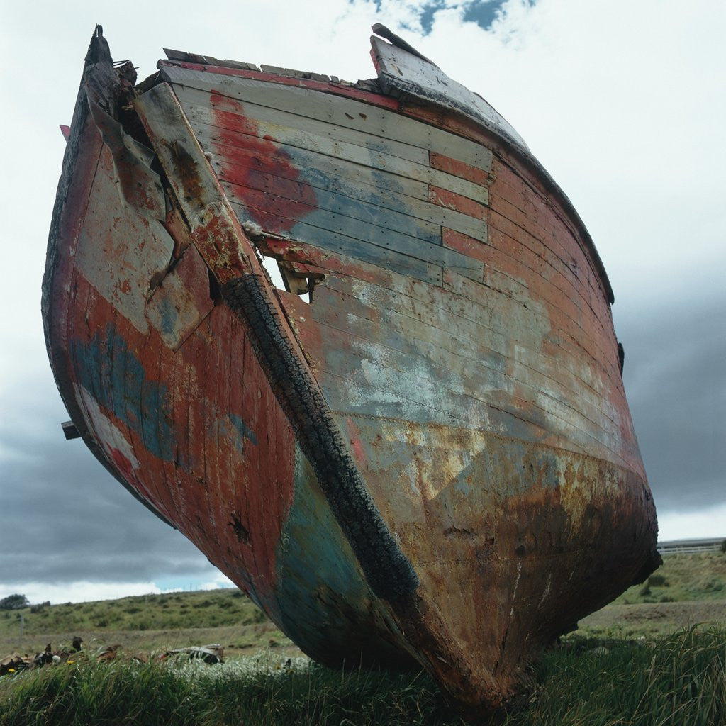 Detail of Abandoned Boat Hull by Anonymous
