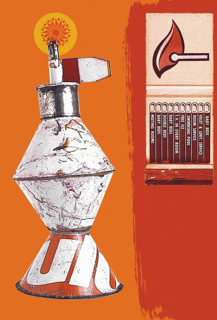 Detail of Montage of a Lantern and a Book of Matches by Anonymous