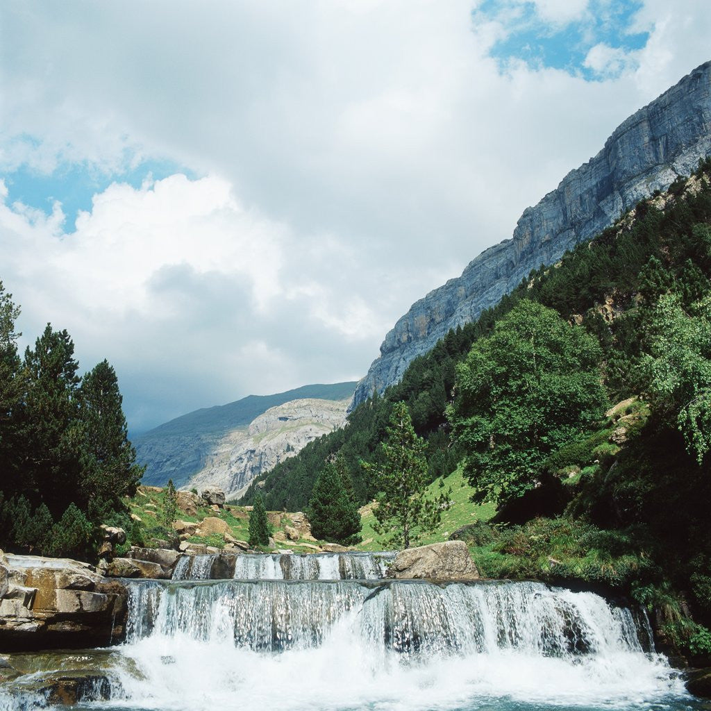 Detail of Waterfall in a Valley by Anonymous