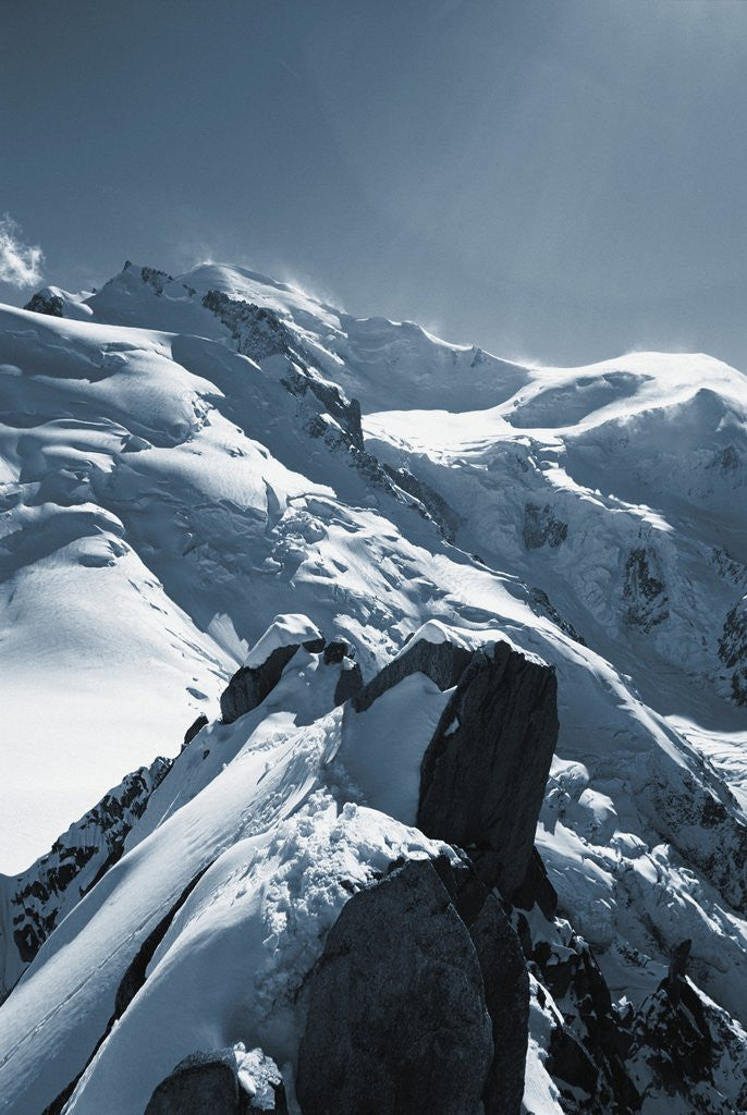 Detail of Snow Covered Mountains by Corbis