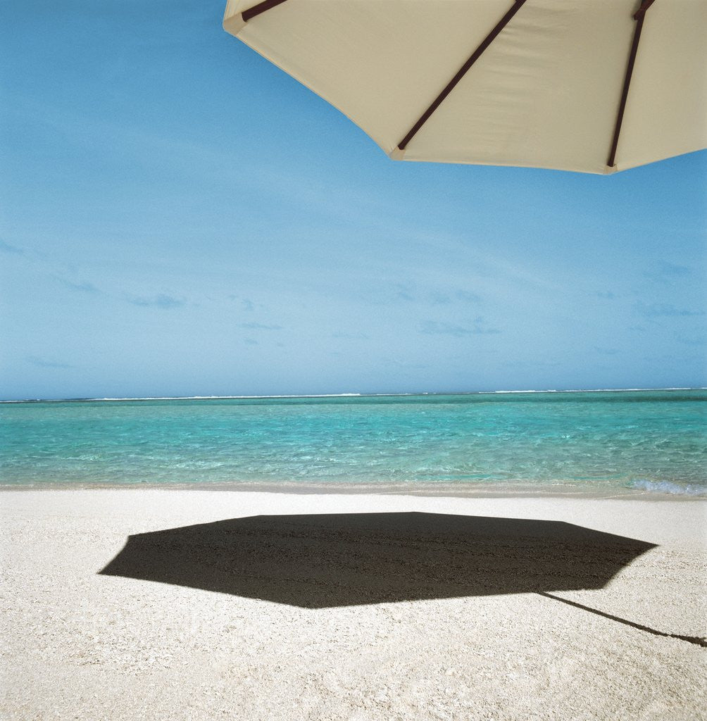 Detail of Shadow of Umbrella on the Beach by Anonymous