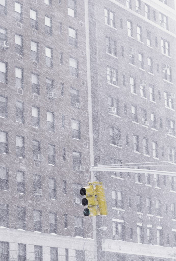 Detail of Urban Snow Scene by Corbis