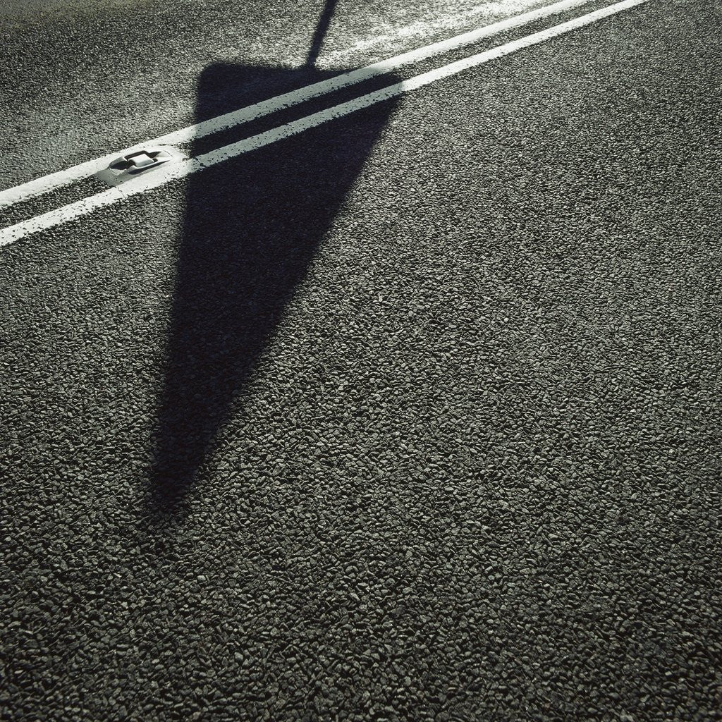 Detail of Shadow of Sign on Road by Anonymous