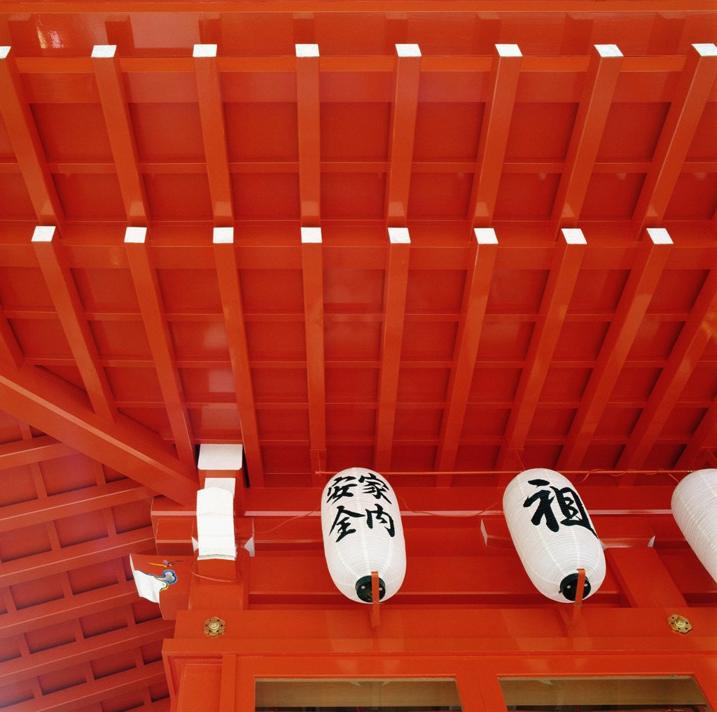 Detail of Lanterns at an Asian temple by Corbis