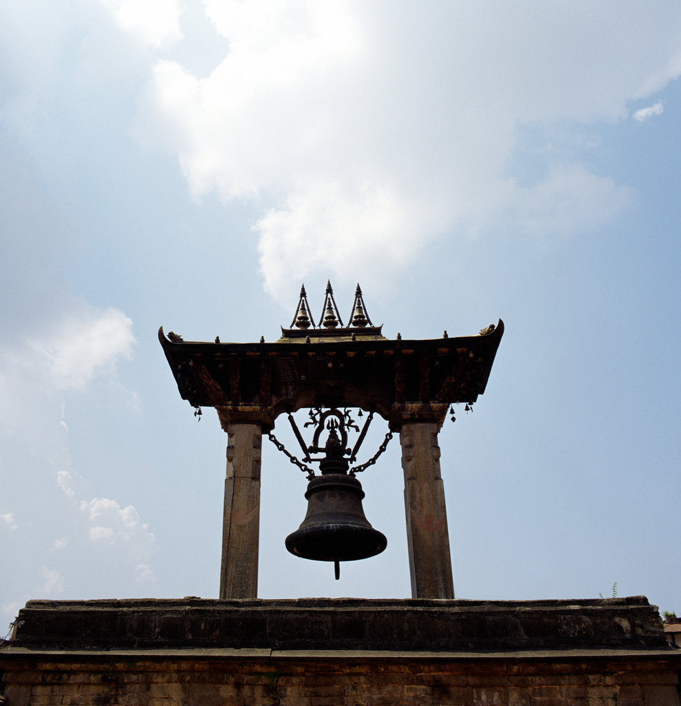 Detail of A bell tower and bell by Anonymous