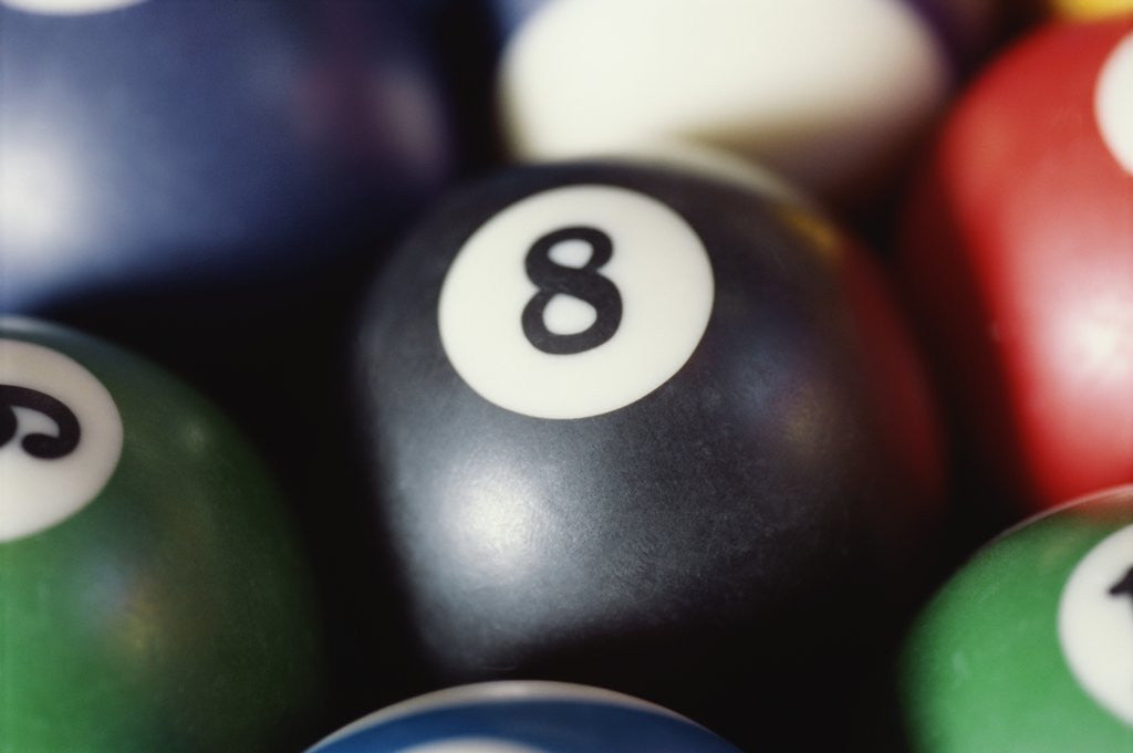 Detail of Balls on a pool table by Anonymous