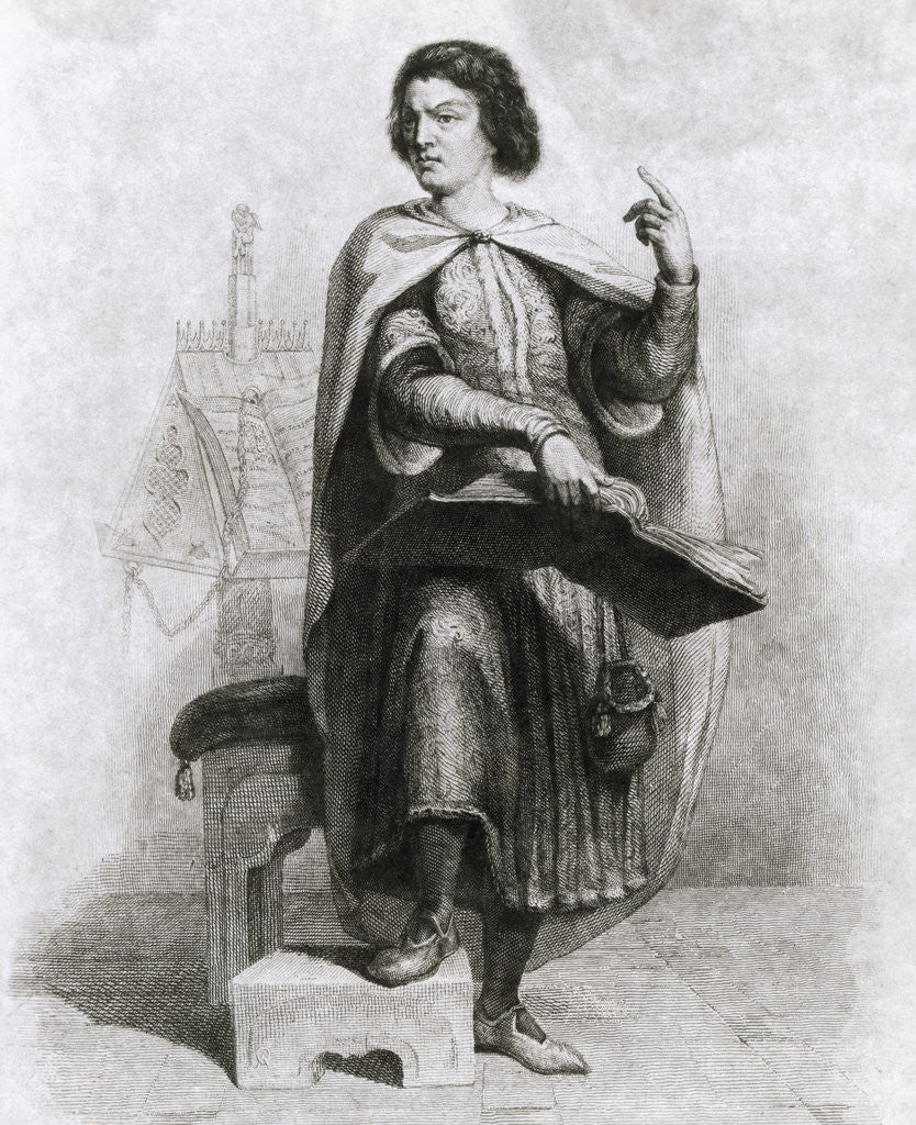 Detail of Peter Abelard with Book by Anonymous