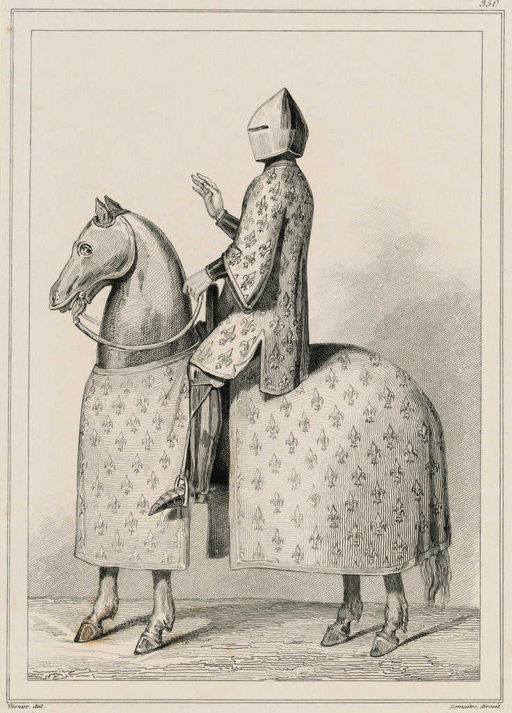 Detail of French Knight on Horse by Anonymous