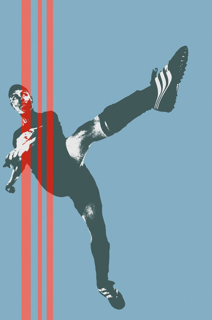 Detail of Soccer player by Corbis