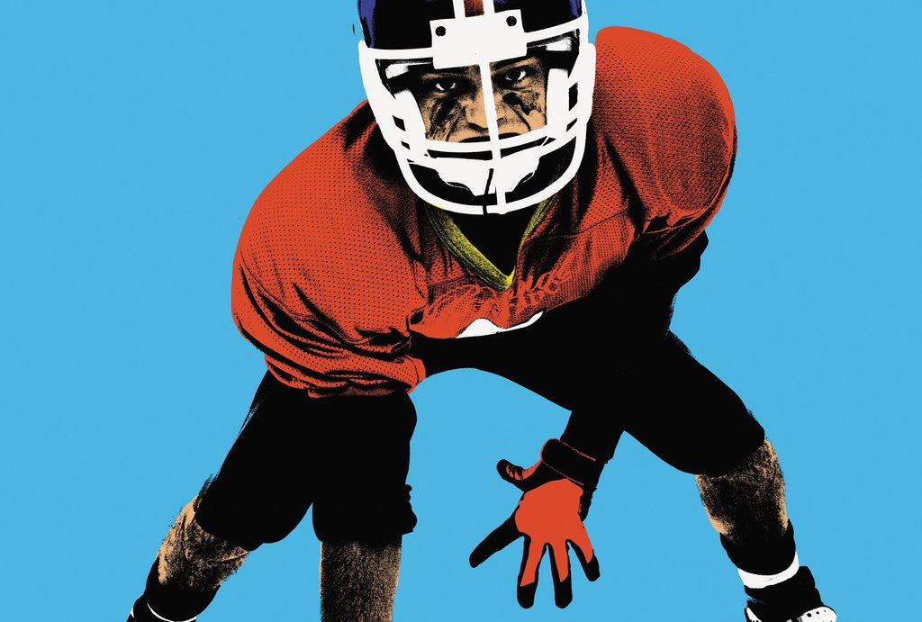 Detail of Football player by Anonymous