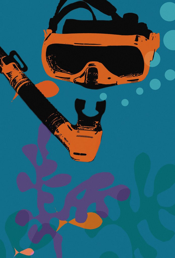 Detail of Snorkeling illustration by Corbis