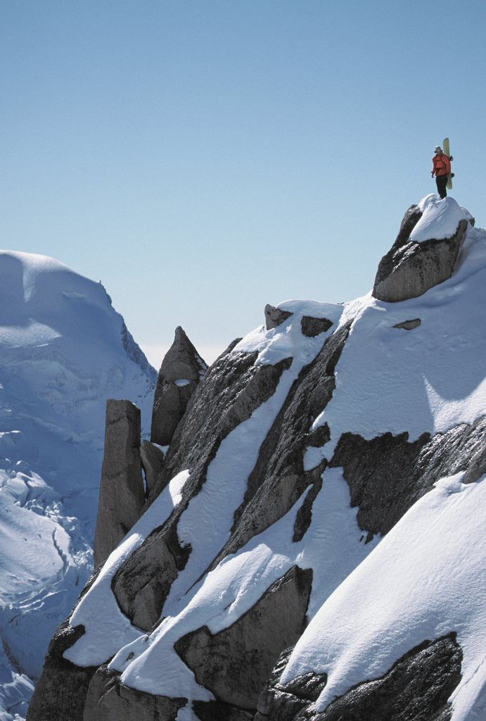 Detail of Snowboarder on the mountain by Anonymous