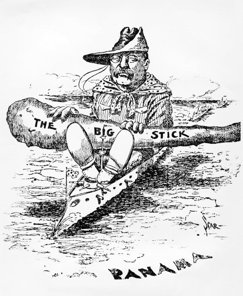 Detail of Cartoon of Theodore Roosevelt with 