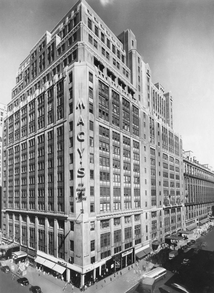 Detail of Exterior of Macy's Department Store by Corbis