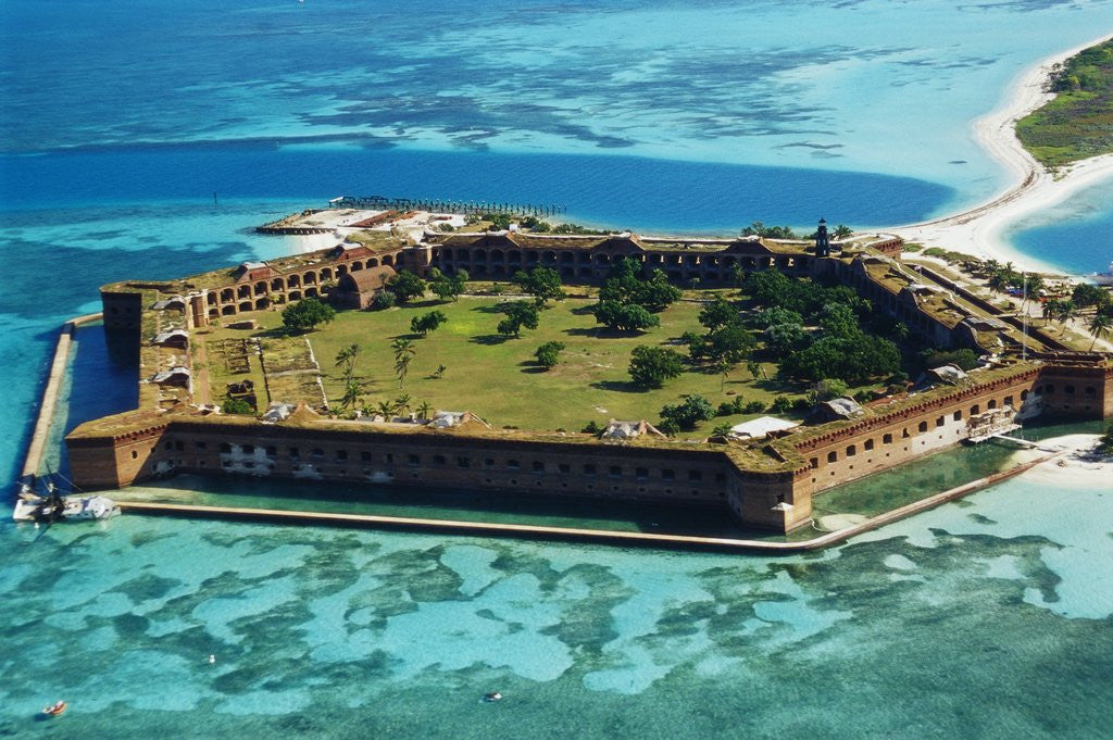 Detail of Aerial View of Fort Jefferson by Corbis