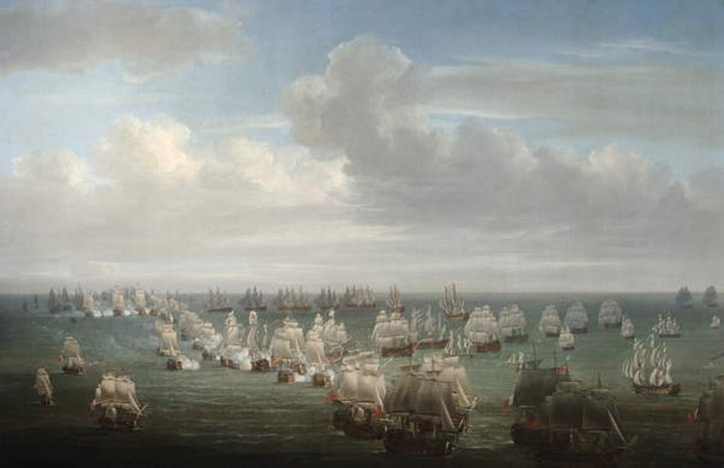 Detail of The Battle of Trafalgar by Nicholas Pocock