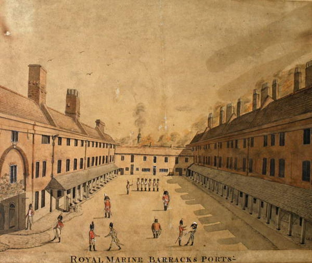 Detail of Royal Marine Barracks, Portsmouth, Hampshire by School English