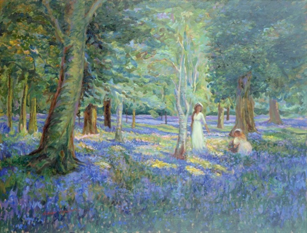 Detail of Bluebell Wood, 1908 by Robert Tyndall