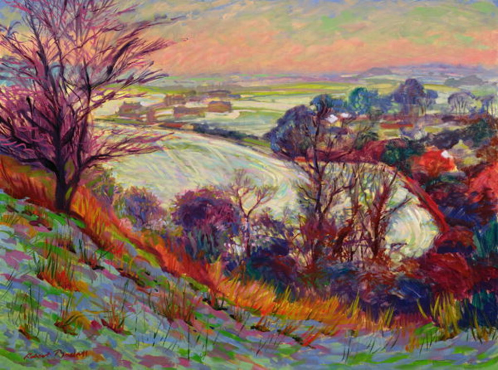 Detail of The Downs in Winter by Robert Tyndall