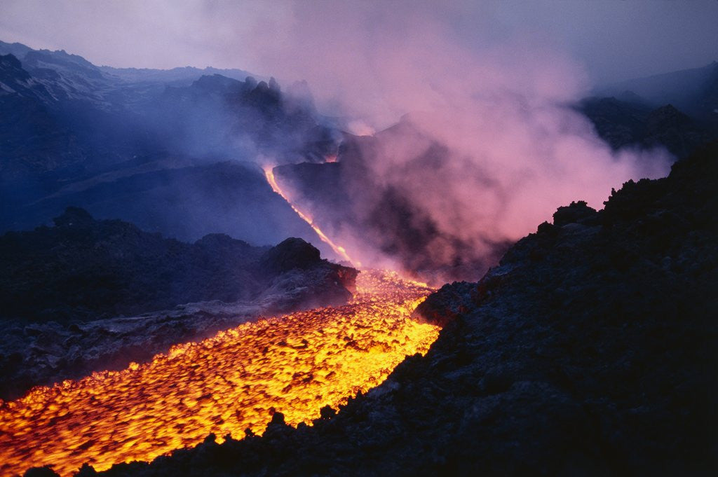 Detail of Lava Flowing from Mount Etna by Anonymous