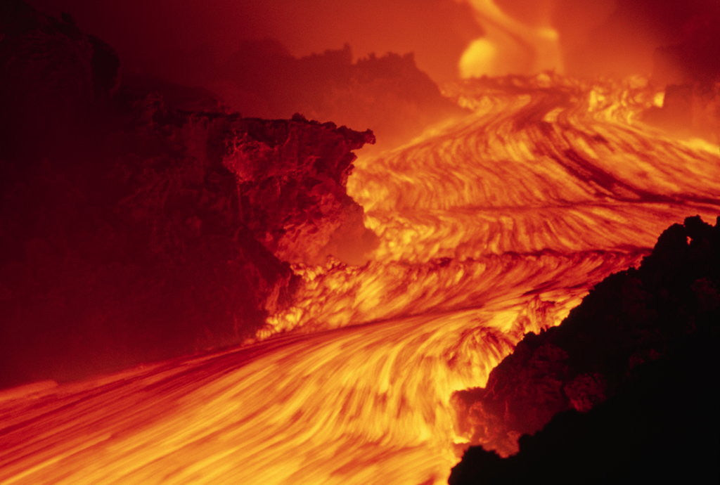 Detail of Lava Flowing from Mount Etna by Anonymous