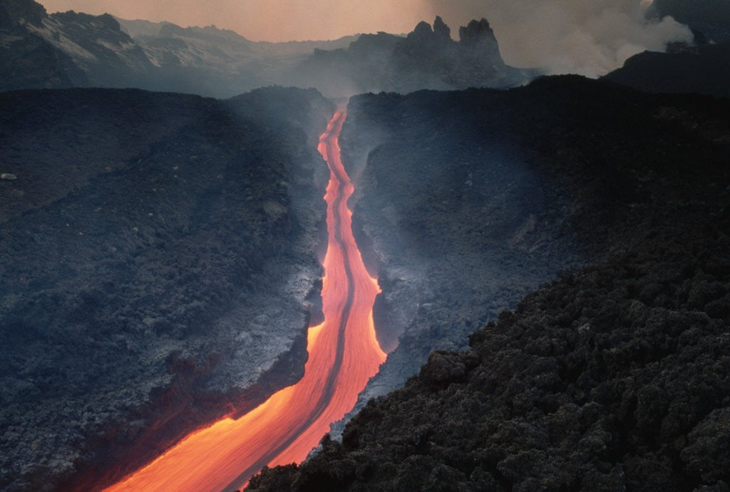 Detail of Lava Flowing from Mount Etna by Anonymous
