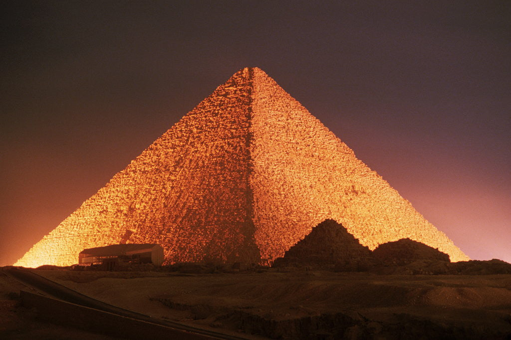 Detail of Pyramid of Cheops at Night by Anonymous