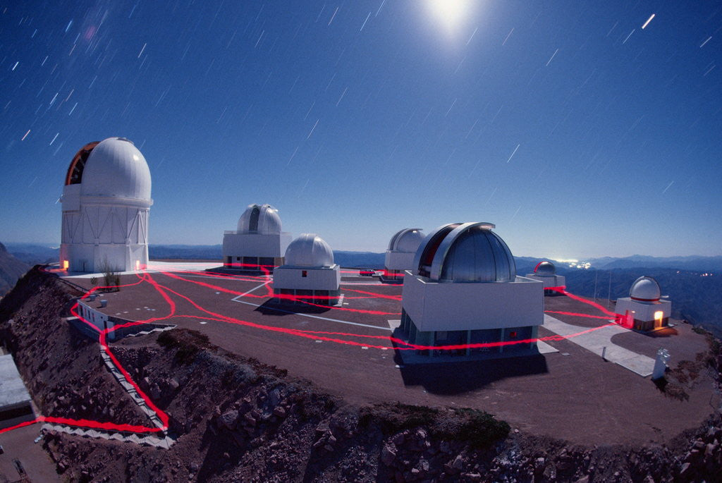 Detail of Cerro Tololo Observatory by Moonlight by Corbis
