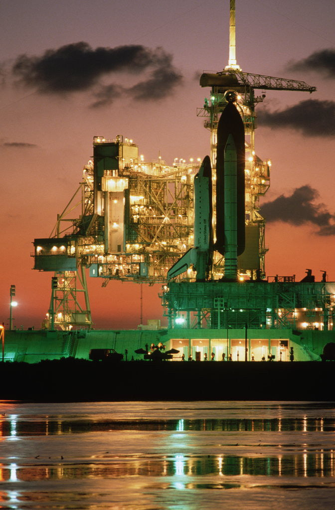 Detail of Space Shuttle Discovery on Launching Pad by Anonymous