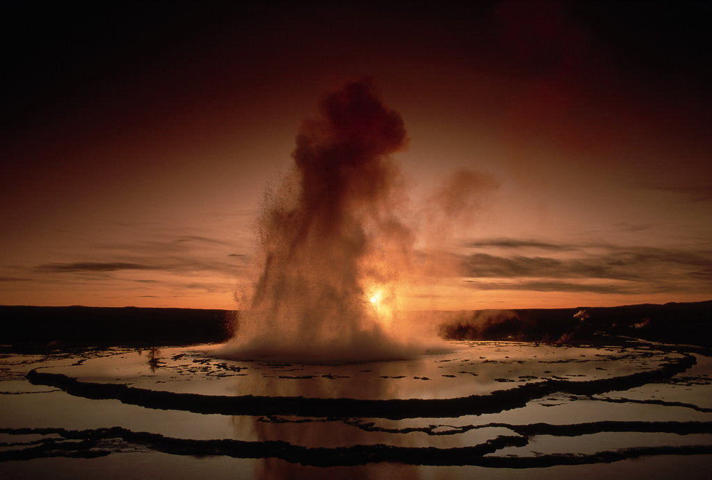 Detail of Sunset at the Great Fountain Geyser by Anonymous