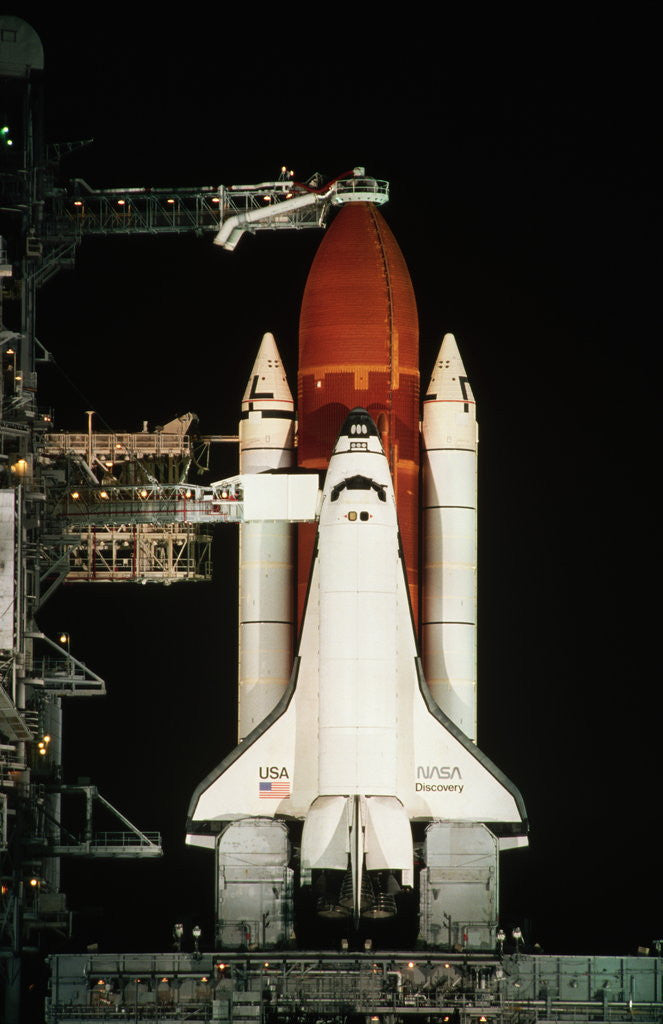 Detail of Space Shuttle Discovery on the Launch Pad by Anonymous