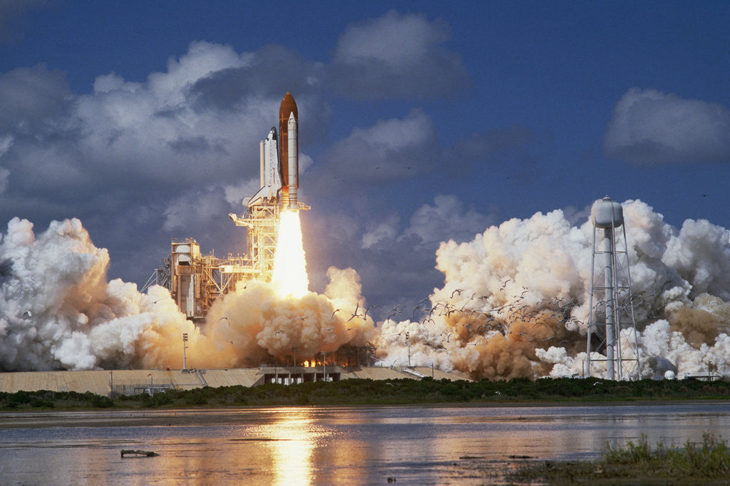 Detail of Launch of the Space Shuttle Discovery by Corbis