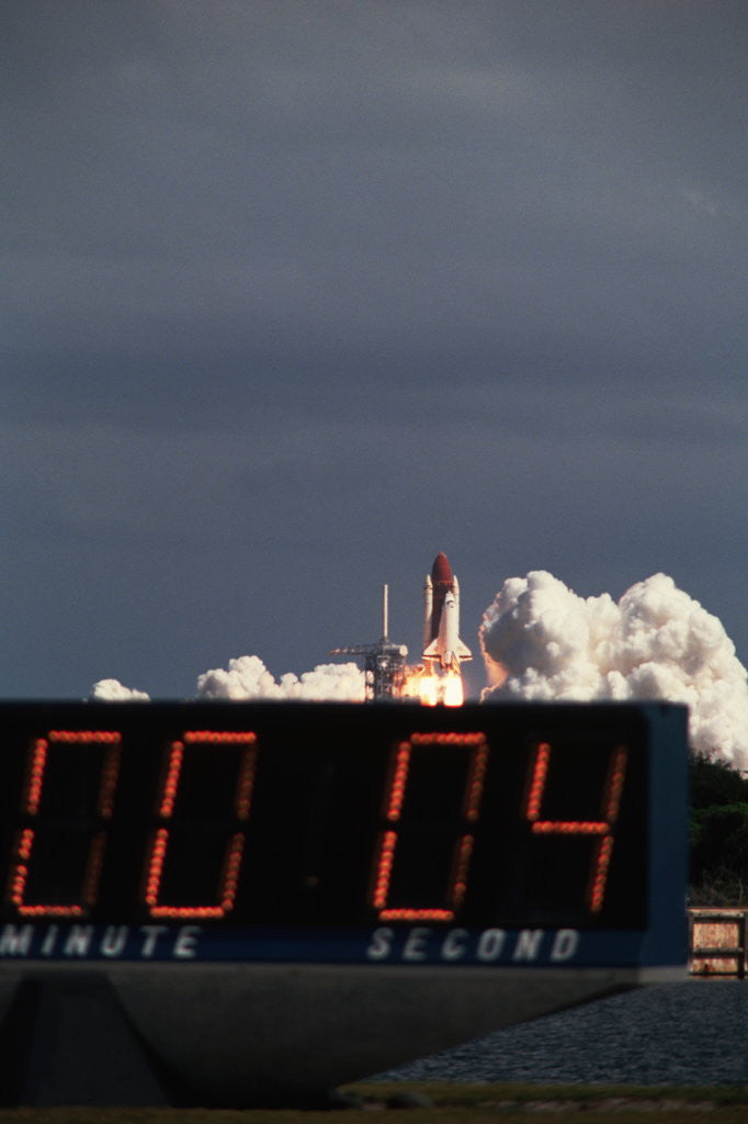 Detail of Countdown to Space Shuttle Discovery Launch by Corbis