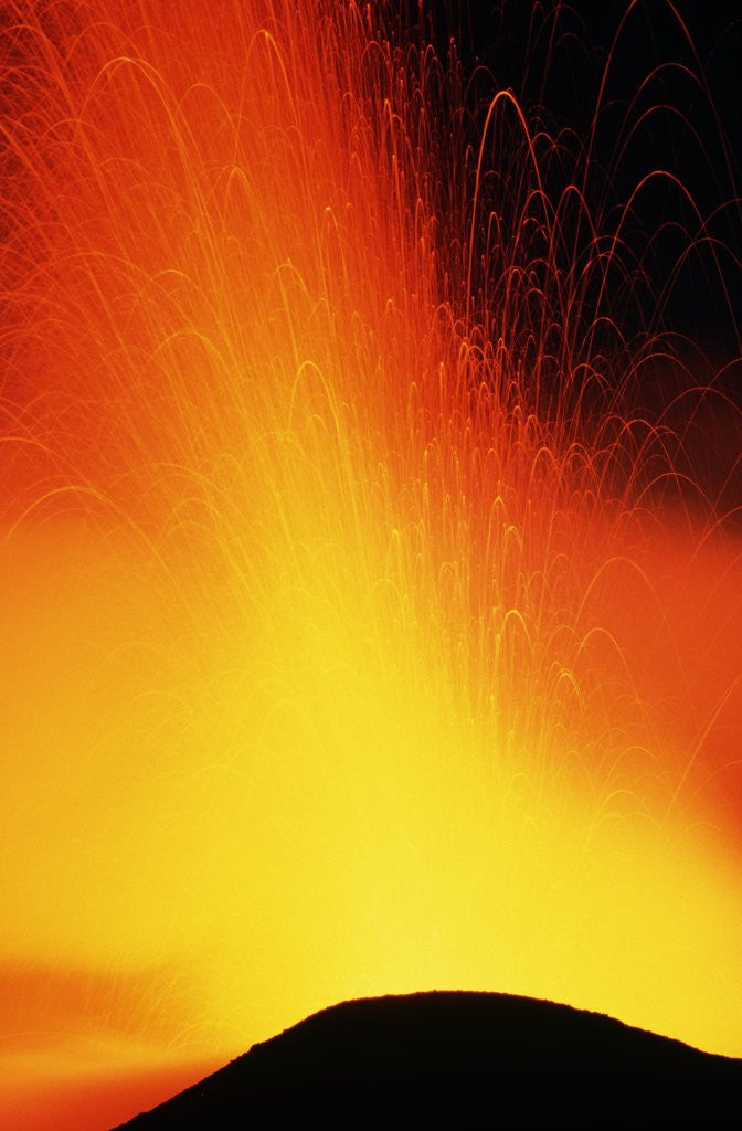 Detail of Lava Fountain at Stromboli by Anonymous