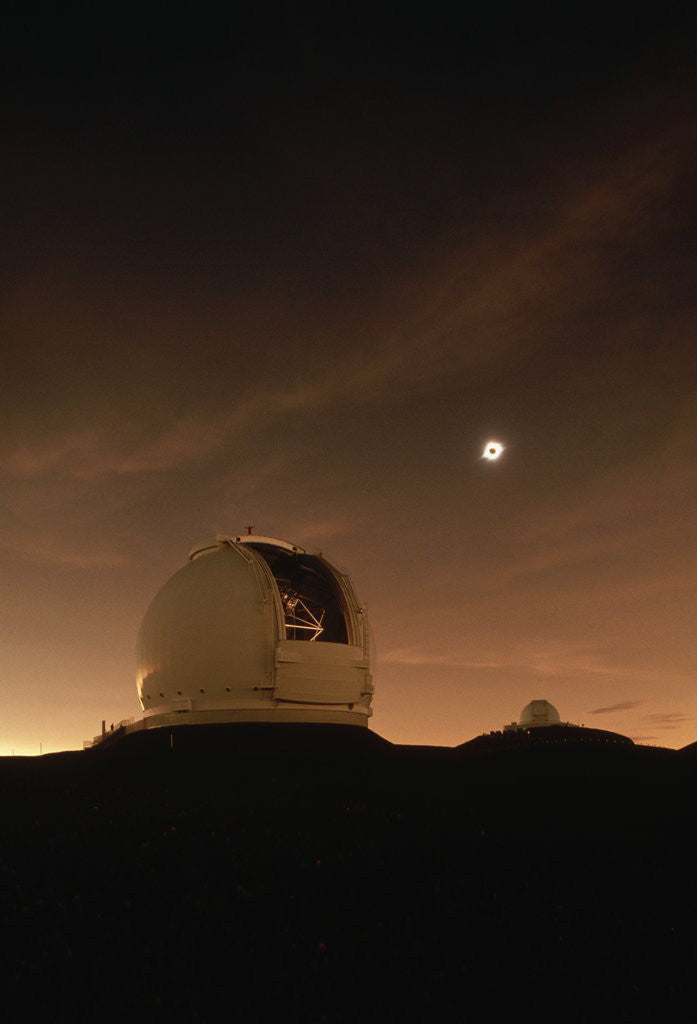 Detail of Eclipse Over Keck Observatory by Anonymous