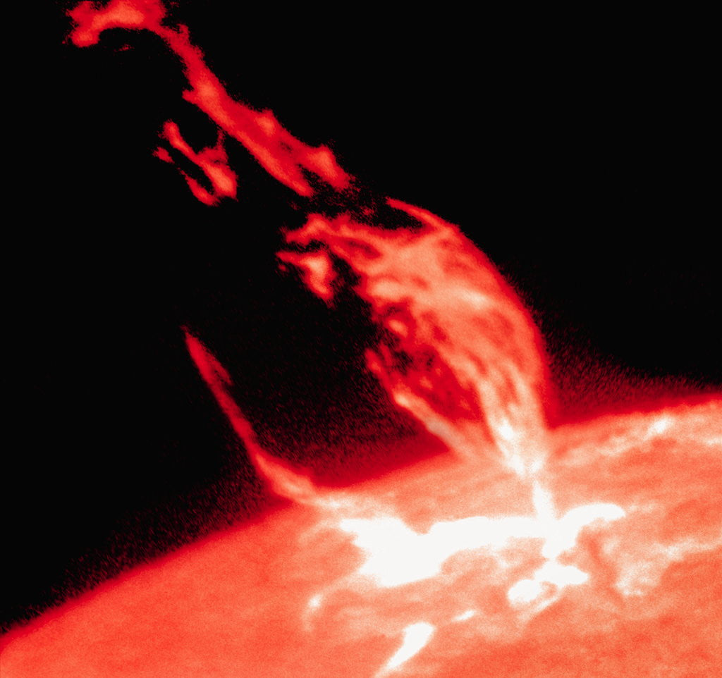 Detail of Solar Prominence Erupting from the Sun's Surface by Anonymous