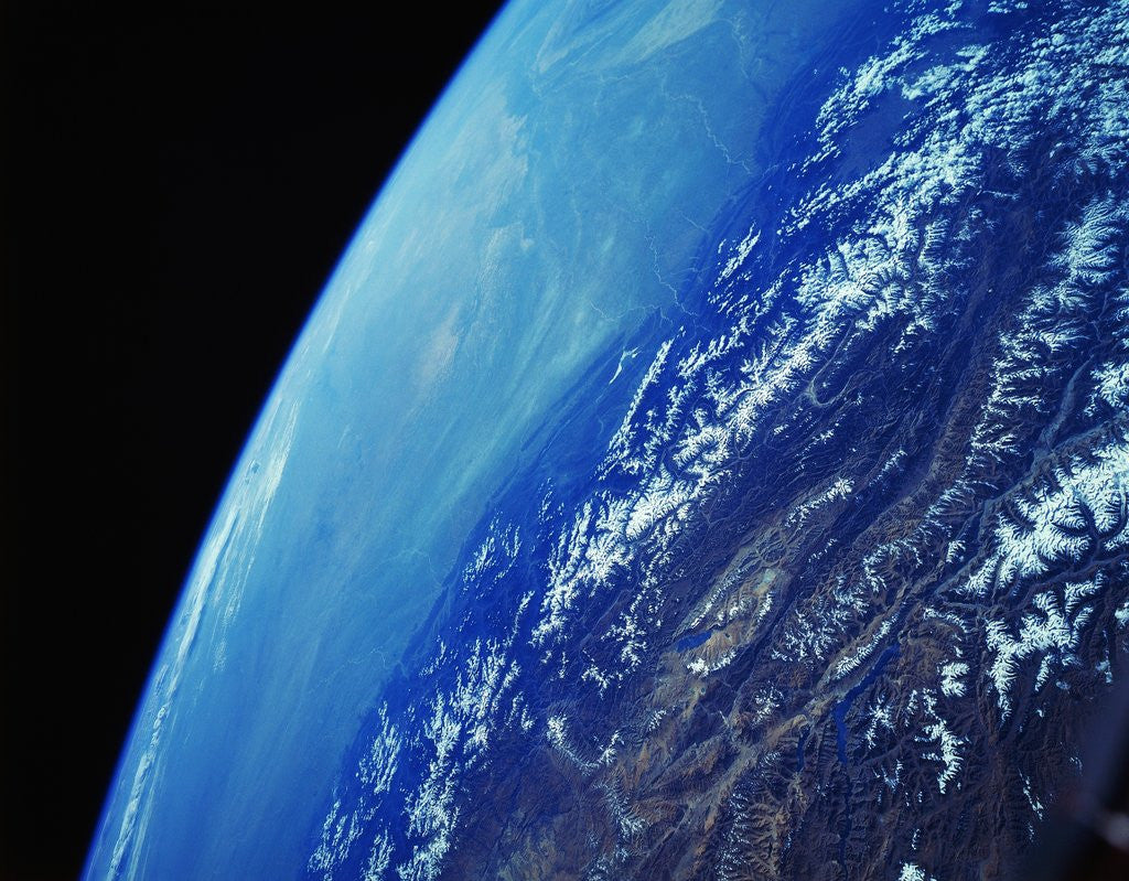 Detail of Himalayas from Orbit by Anonymous