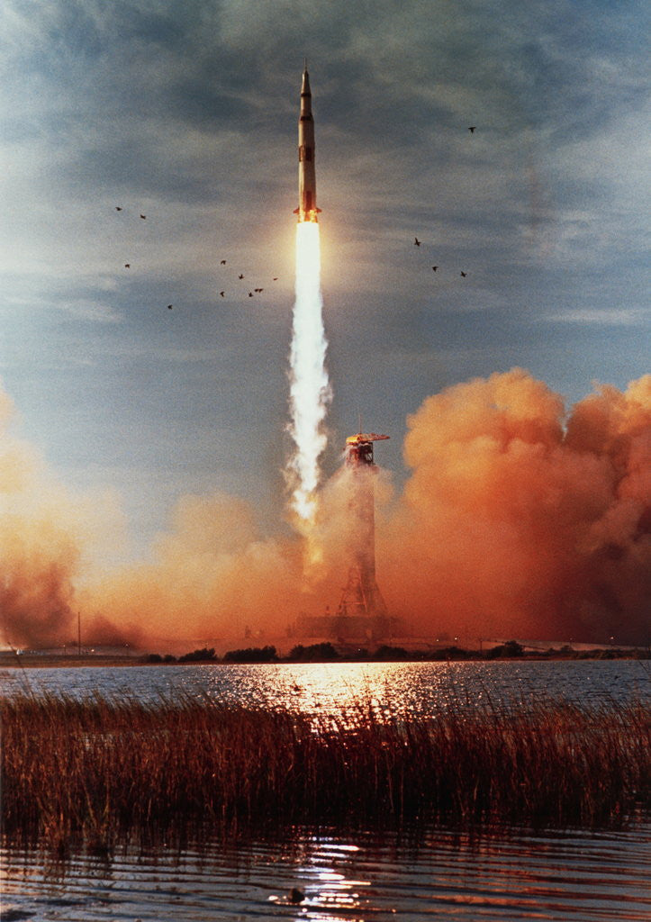 Detail of Apollo 8 Heads for the Moon by Anonymous