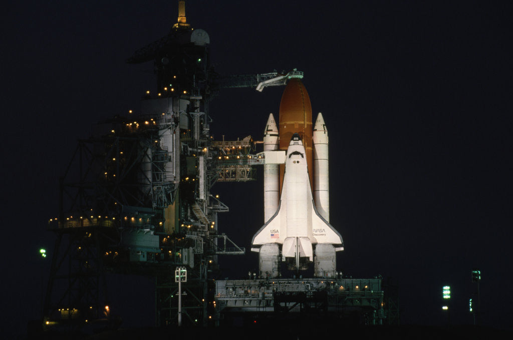 Detail of Space Shuttle Discovery on Launch Pad by Anonymous