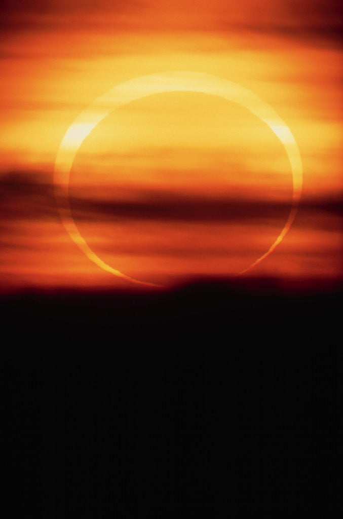 Detail of Eclipsed Sun Setting by Anonymous