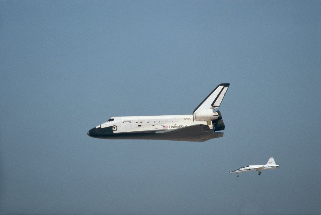 Detail of Space Shuttle Columbia Landing by Corbis