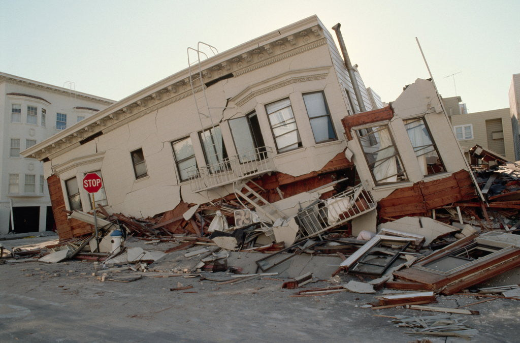 Detail of House Destroyed in Earthquake by Anonymous