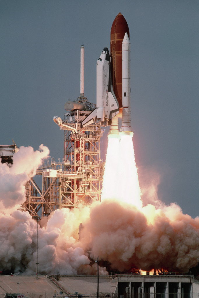 Detail of Space Shuttle Columbia Launching on STS-9 by Anonymous