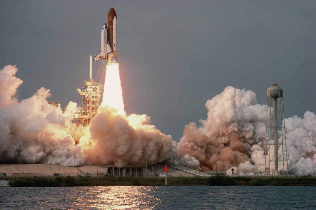 Detail of Space Shuttle Columbia Launching on STS-9 by Anonymous