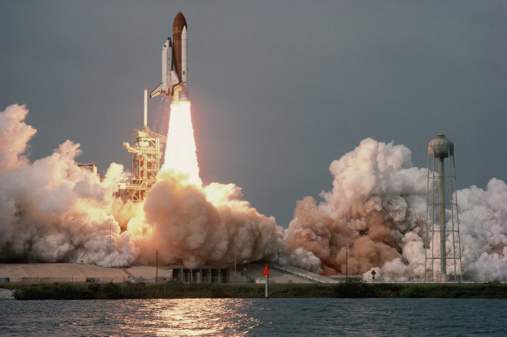 Detail of Space Shuttle Columbia Launching on STS-9 by Corbis