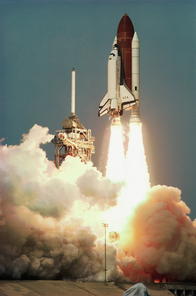 Detail of Space Shuttle Columbia Launching on STS-9 by Anonymous